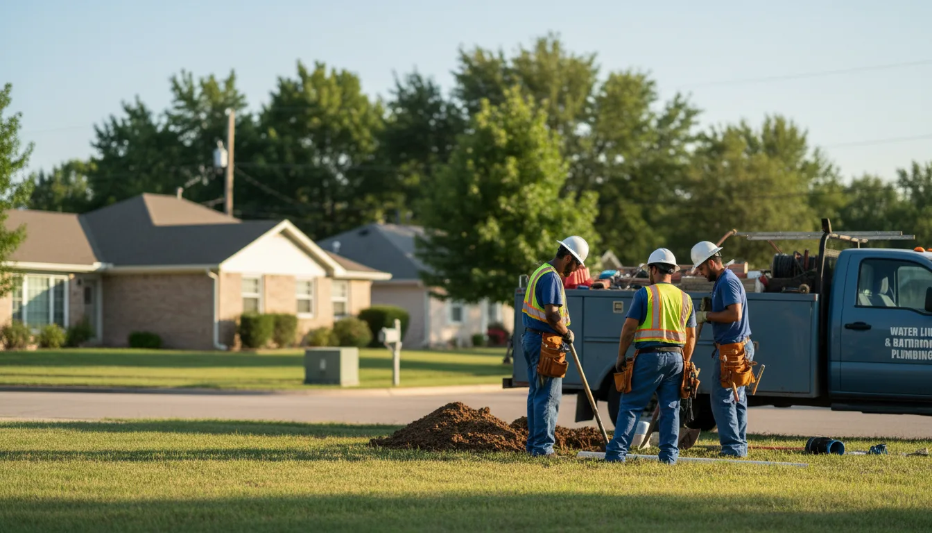 Residential water line and bathroom plumbing service in Speer, IL
